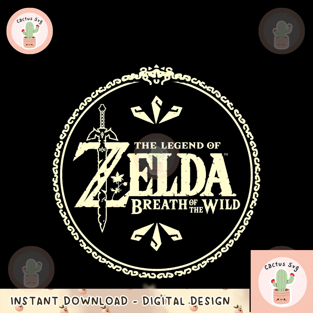 Legend Of Zelda Breath of The Wild Yellow Hue Logo png, digital download, instant.png