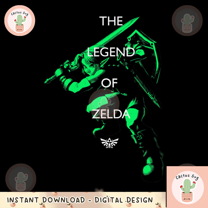 Legend Of Zelda Text Over Top Of Link png, digital download, instant png, digital download, instant.png