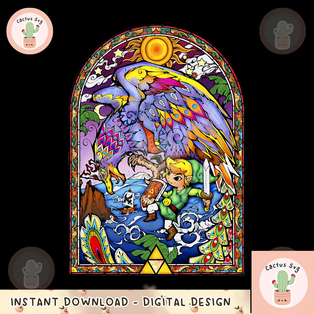 Legend of Zelda Wind Waker Kargaroc Glass Graphic png, digital download, instant png, digital download, instant.png
