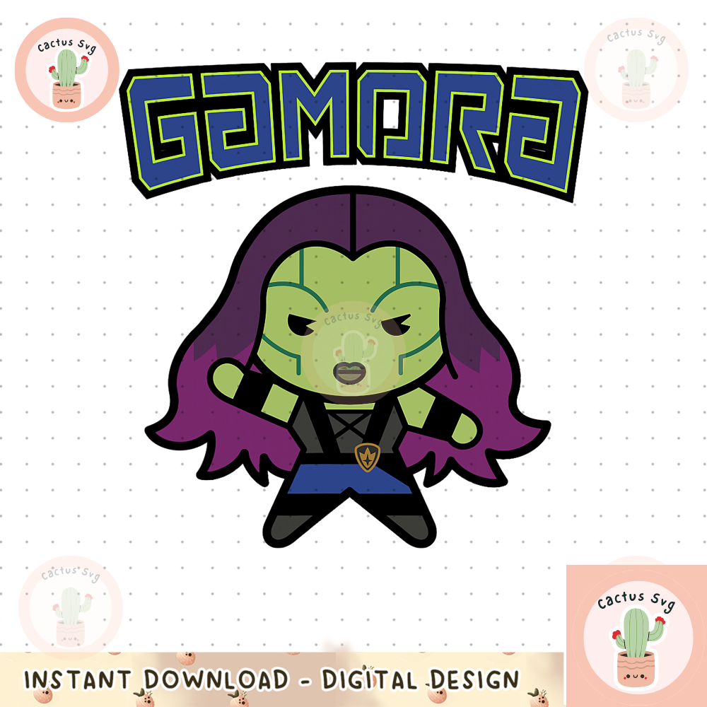 Marvel Gamora Cute Guardian of the Kawaii Graphic png, digital download, instant png, digital download, instant.png