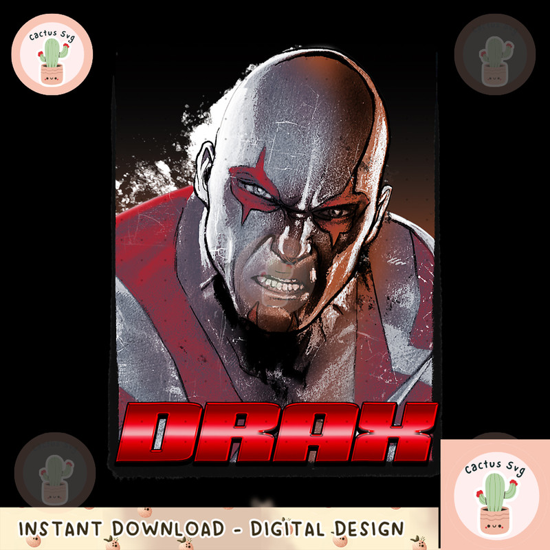 Marvel Guardians Of The Galaxy Drax Hero Comic Poster png, digital download, instant.png