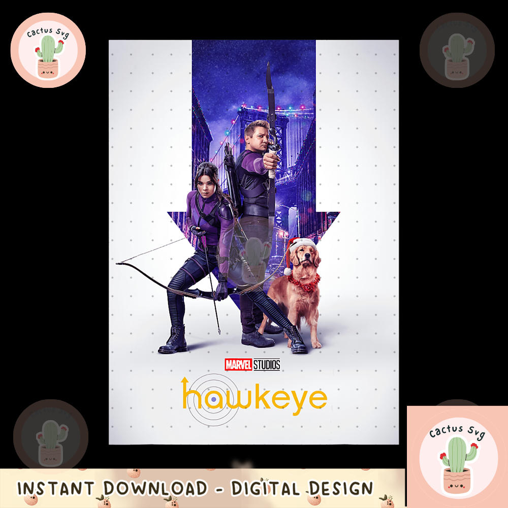 Marvel Hawkeye Disney Plus Trio Holiday Poster png, digital download, instant.pngMarvel Hawkeye Disney Plus Trio Holiday.png