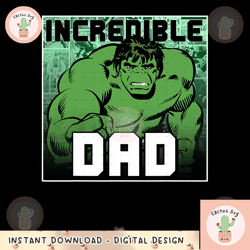 marvel hulk father s day incredible dad graphic c1 png, digital download, instant