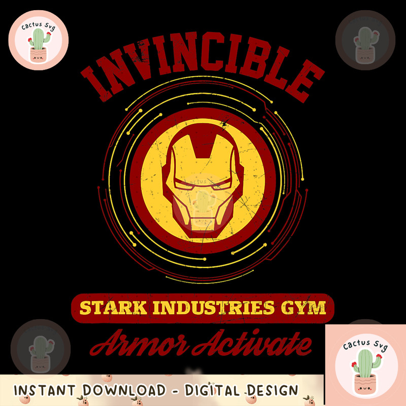 Marvel Iron Man Invincible Stark Industries Gym png, digital download, instant.png