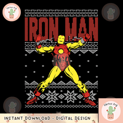 marvel iron man ugly christmas sweater graphic png, digital download, instant png, digital download, i