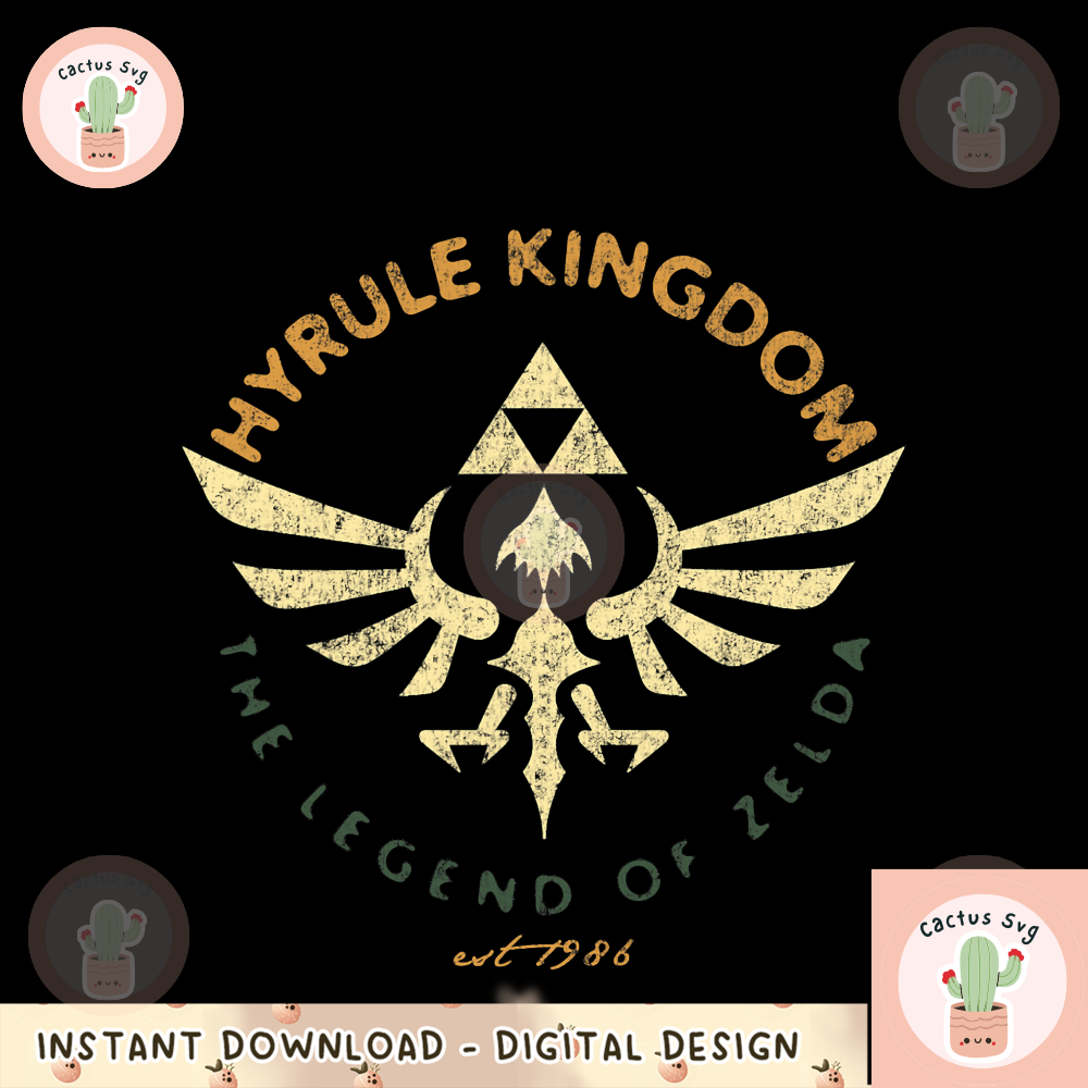 Nintendo Legend Of Zelda Hyrule Kingdom Tri Force Poster png, digital download, instant 1.png