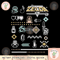 Nintendo Zelda 8-Bit Pixel Boho Gold Icons Graphic png, digital download, instant png, digital download, instant 1.png