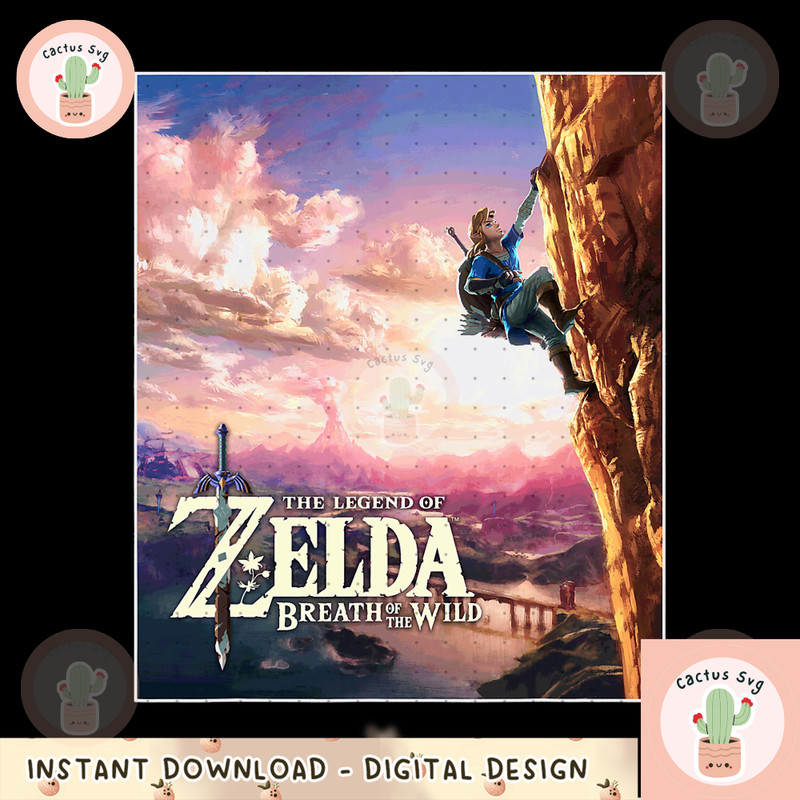 Nintendo Zelda Breath of the Wild Link Cliffhanger png, digital download, instant png, digital download, instant 1.png