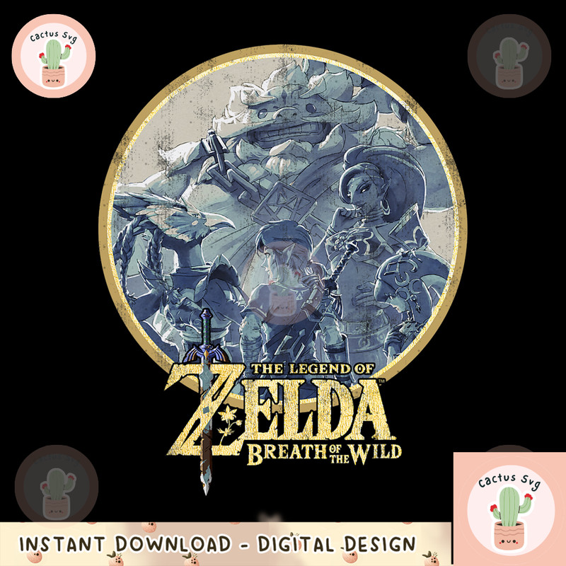 Nintendo Zelda Breath Of The Wild Rock Badge Graphic png, digital download, instant png, digital download, instant.png