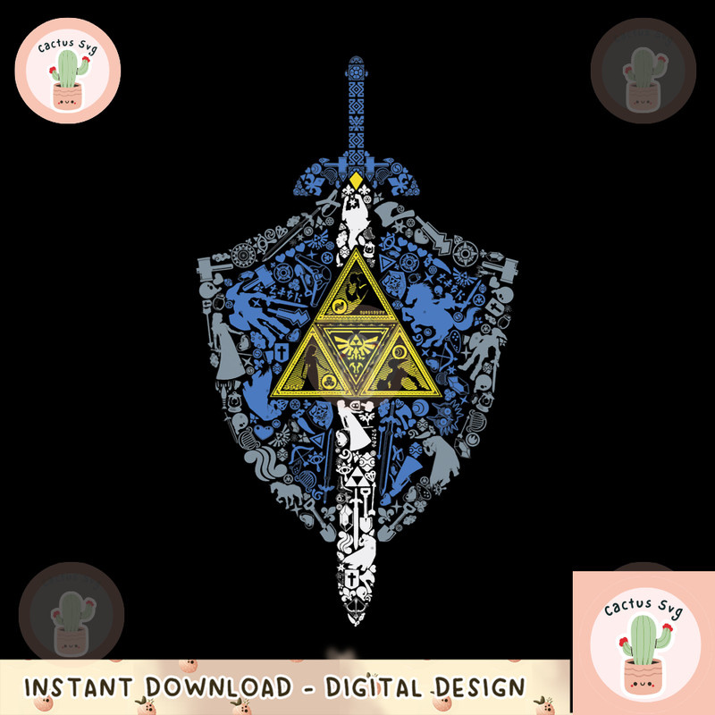 Nintendo Zelda Hylian Shield Element Icons Graphic png, digital download, instant png, digital download, instant.png