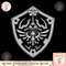 Nintendo Zelda Silver Tonal Hylian Shield Graphic png, digital download, instant png, digital download, instant.png