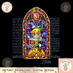 nintendo zelda stained glass protector graphic png, digital download, instant png, digital download, instant
