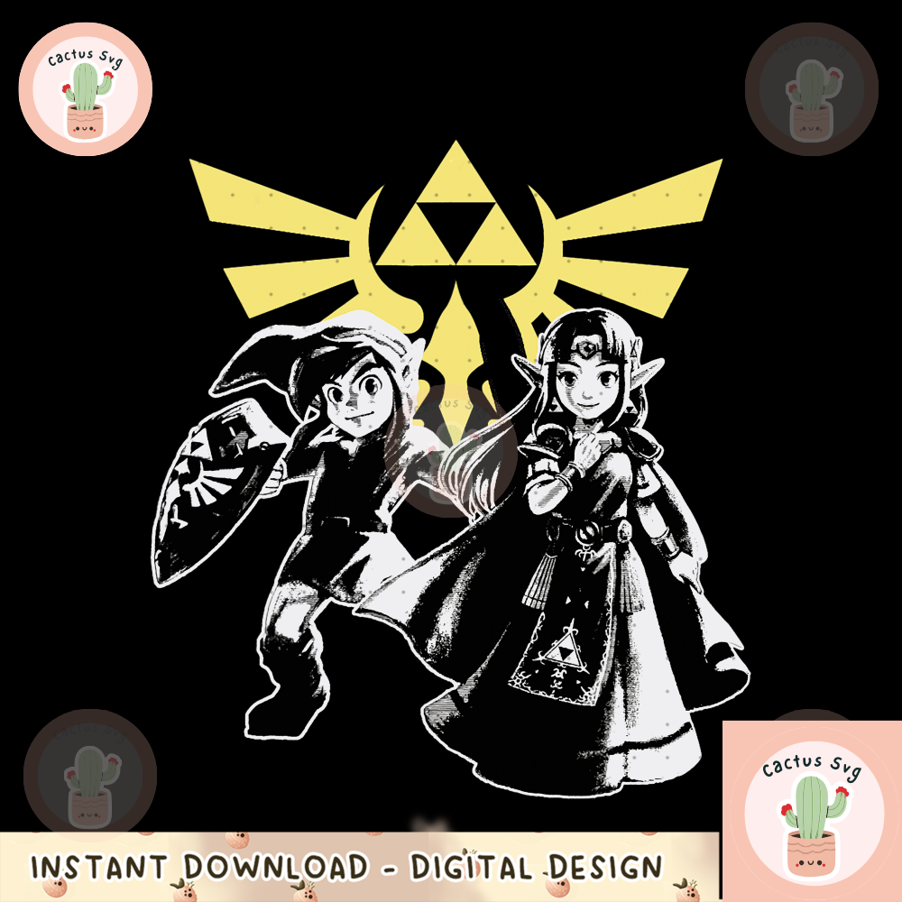 Nintendo Zelda _ Link Hylian Crest Contrast Graphic png, digital download, instant png, digital download, instant 1.png