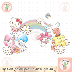 sanrio spring hello kitty little twin stars my melody purin png, digital download, instant