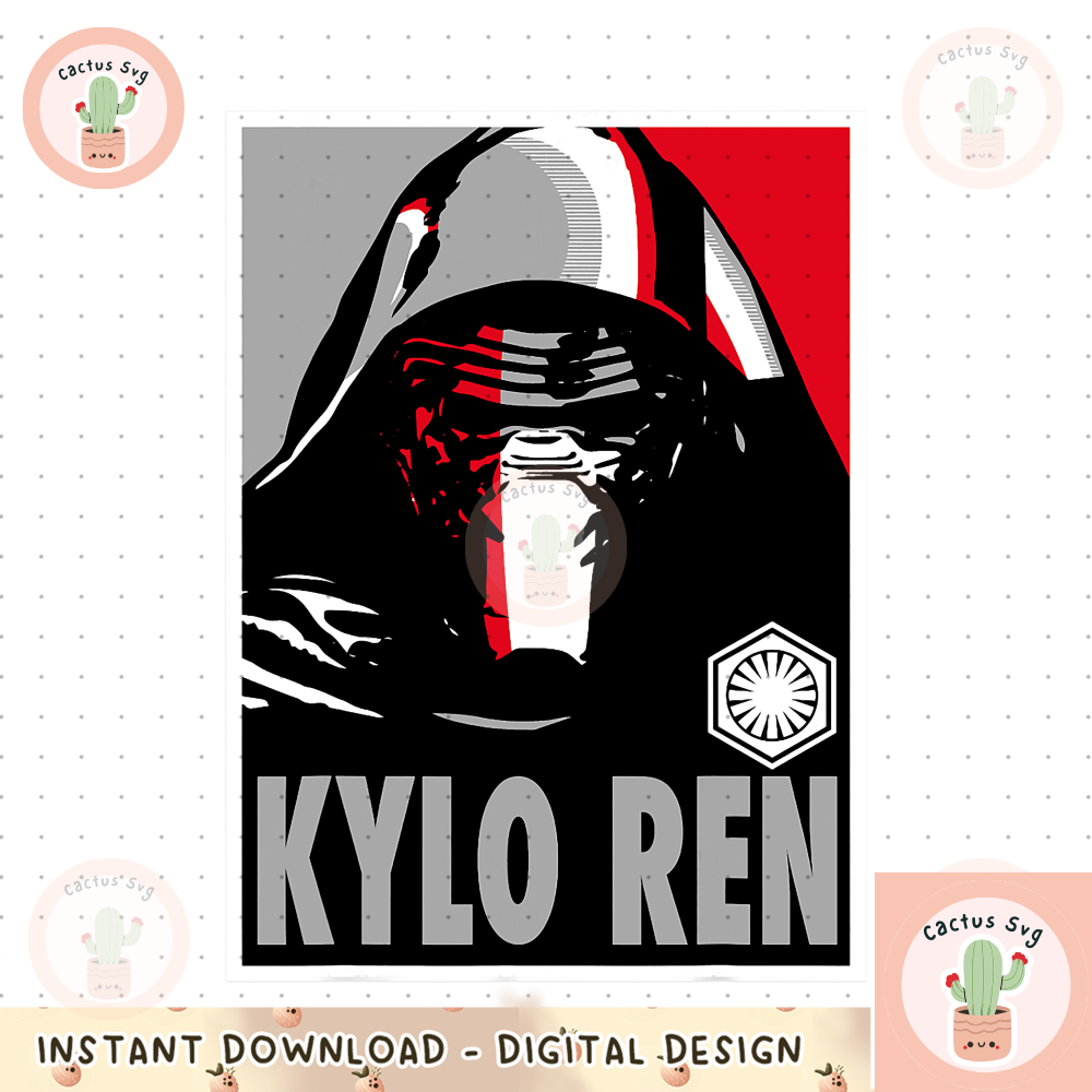 Star Wars The Force Awakens Kylo Ren Poster png, digital download, instant.png