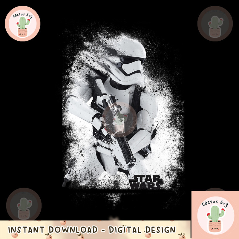 Star Wars The Force Awakens Splatter Stormtrooper png, digital download, instant.png
