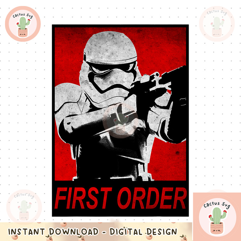 Star Wars The Force Awakens Stormtrooper First Order Poster png, digital download, instant.png