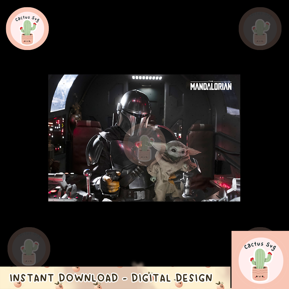 Star Wars The Mandalorian and The Child Pilot and Co-Pilot png, digital download, instant.png