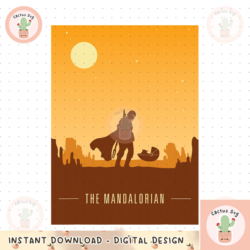 Star Wars The Mandalorian and The Child Poster png, digital download, instant.png