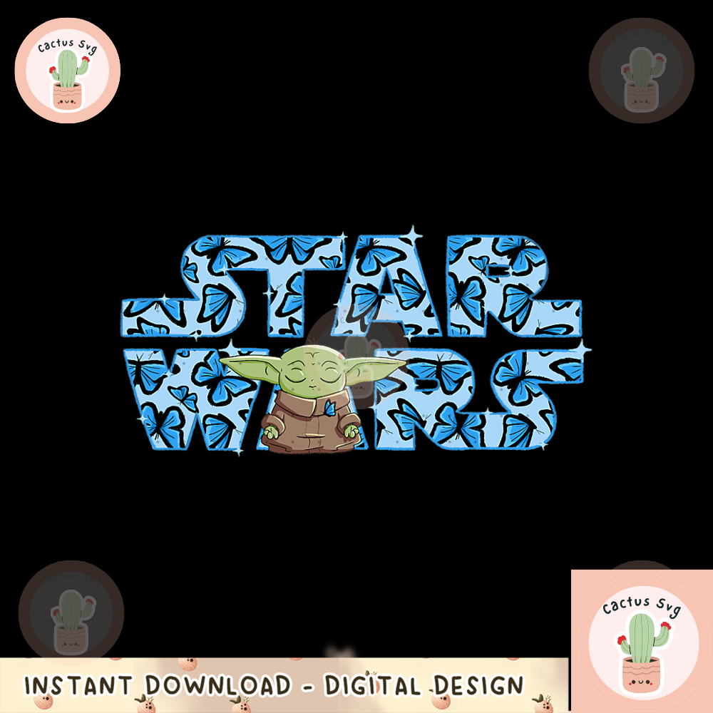 Star Wars The Mandalorian Butterfly Logo with the Child png, digital download, instant.png