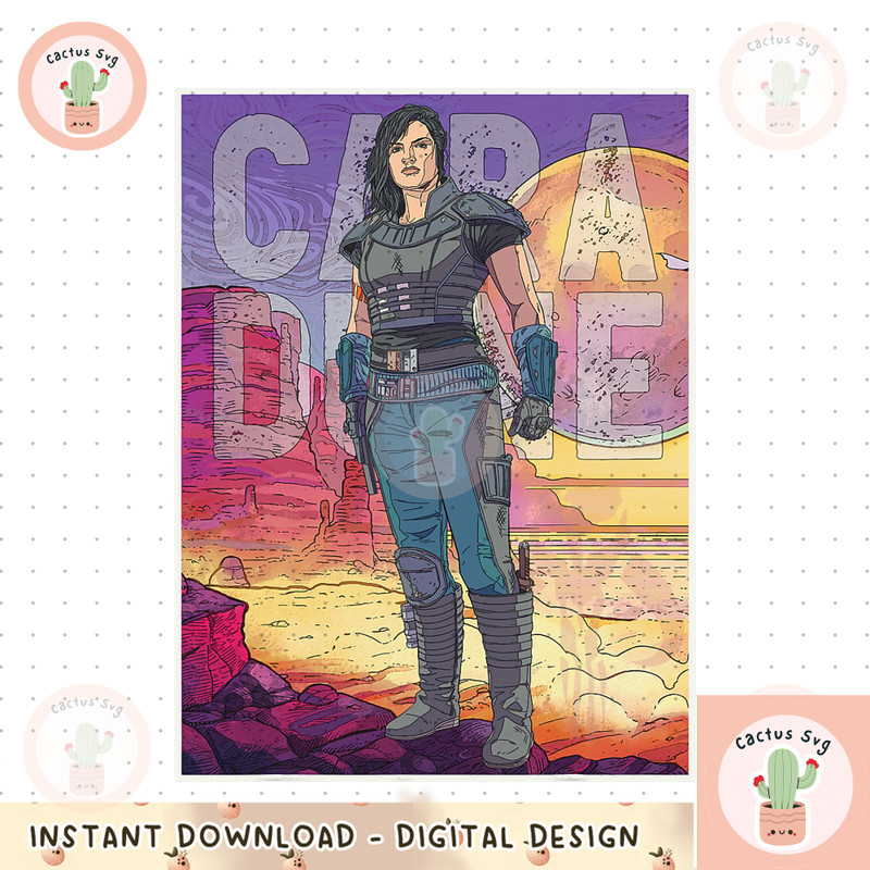 Star Wars The Mandalorian Cara Dune Painting png, digital download, instant.png
