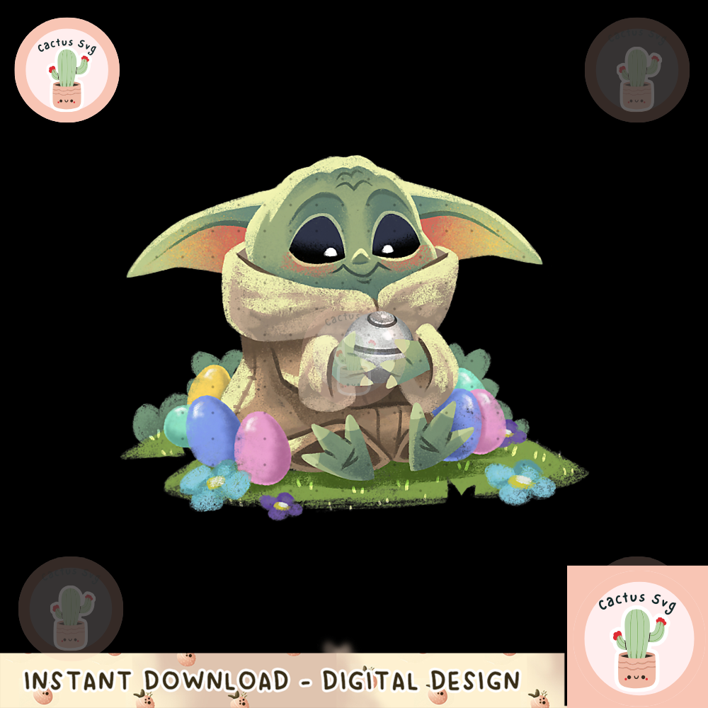 Star Wars The Mandalorian Easter Grogu Egg Hunt Winner png, digital download, instant.png