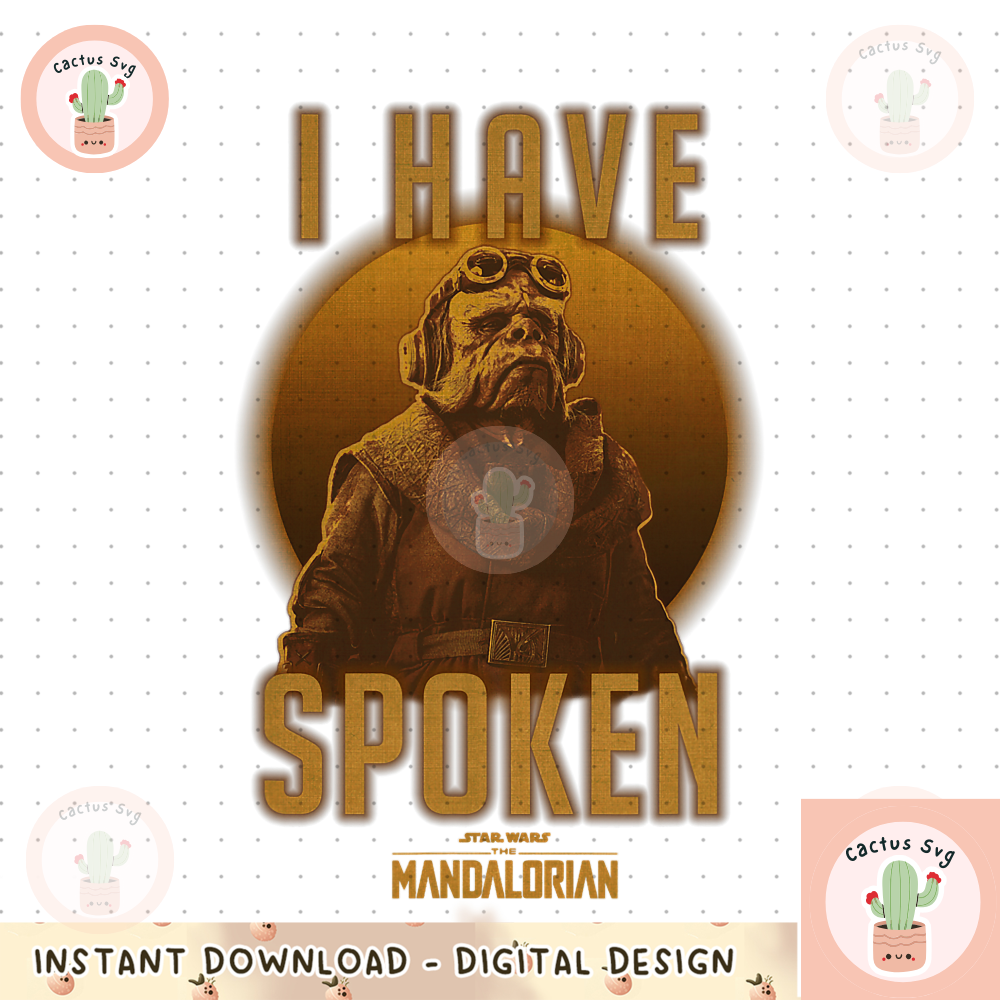 Star Wars The Mandalorian Kuiil I Have Spoken Circle png, digital download, instant.png