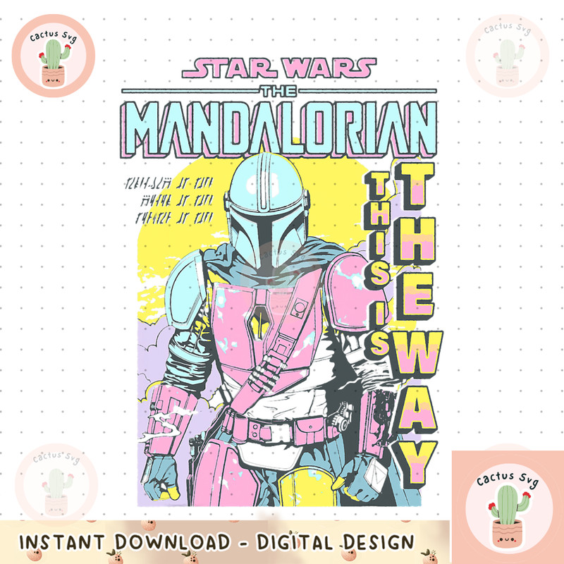 Star Wars The Mandalorian Pop Art Poster png, digital download, instant.png