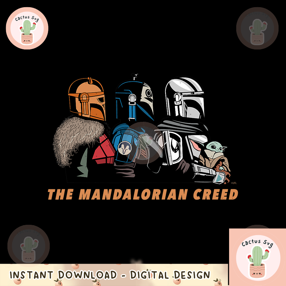 Star Wars The Mandalorian Season 3 Mandalorian Creed Grogu png, digital download, instant.png