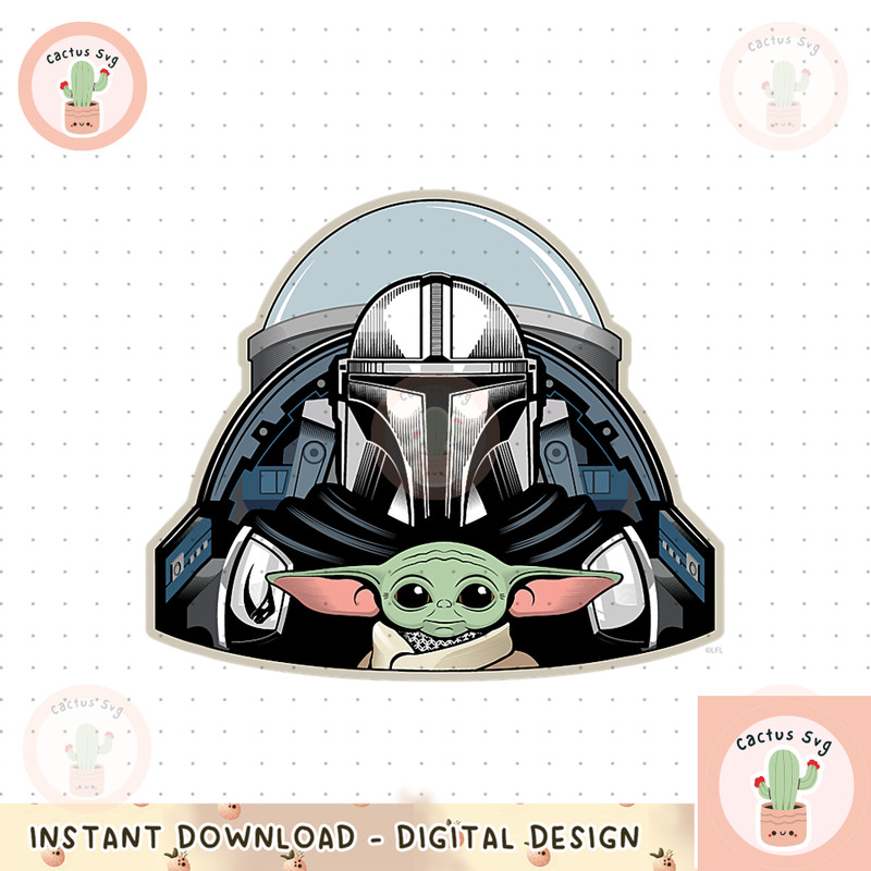 Star Wars The Mandalorian Season 3 N-1 Starfighter Grogu png, digital download, instant.png