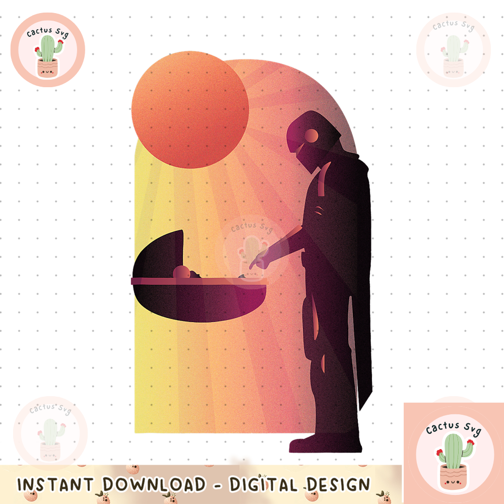 Star Wars The Mandalorian The Child Discovery Silhouette png, digital download, instant.png