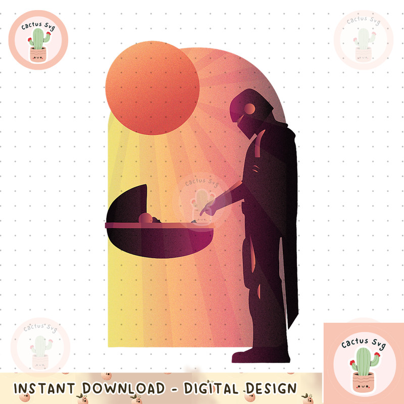 Star Wars The Mandalorian The Child Discovery Silhouette png, digital download, instant.png