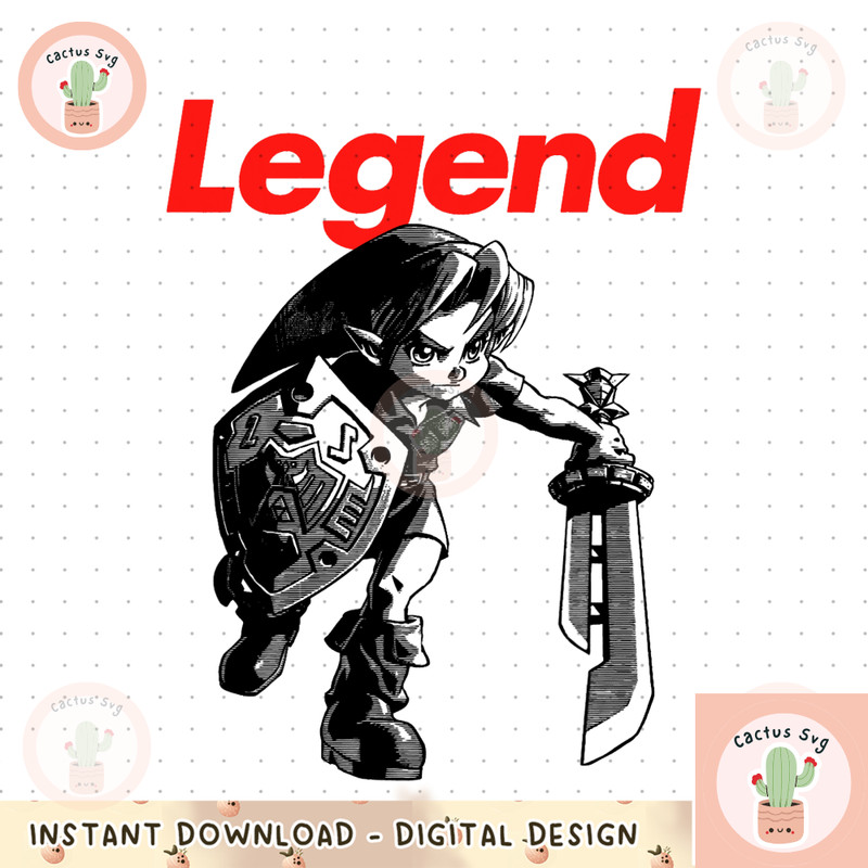 The Legend Of Zelda Link Legend Portrait png, digital download, instant.png