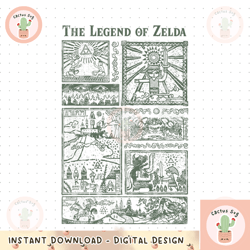 the legend of zelda story panels png, digital download, instant