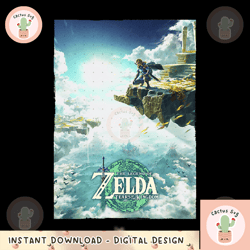 the legend of zelda tears of the kingdom box art poster png, digital download, instant