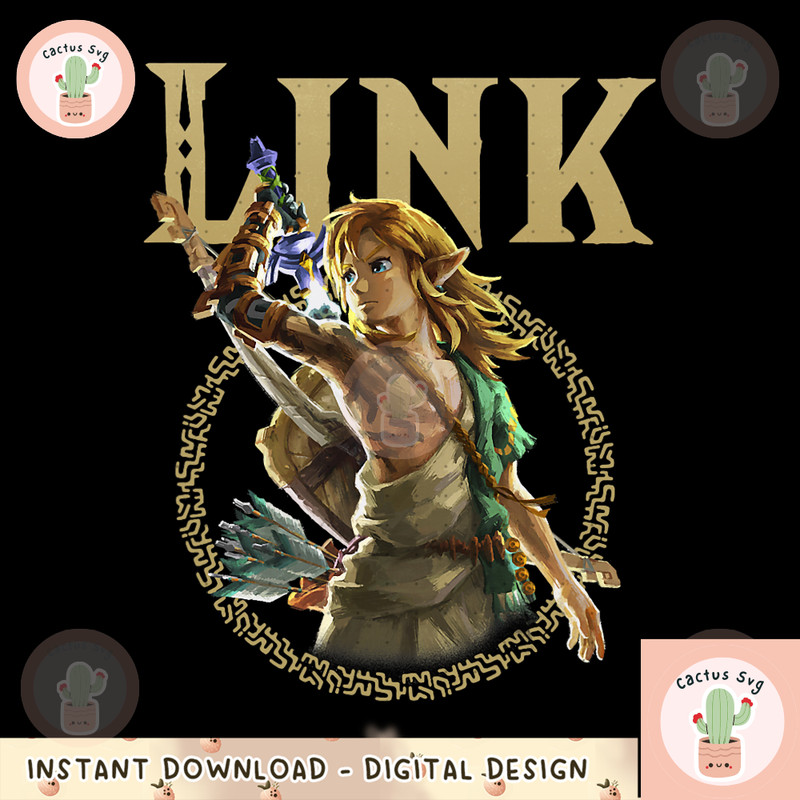 The Legend of Zelda Tears Of The Kingdom Link Portrait png, digital download, instant.png