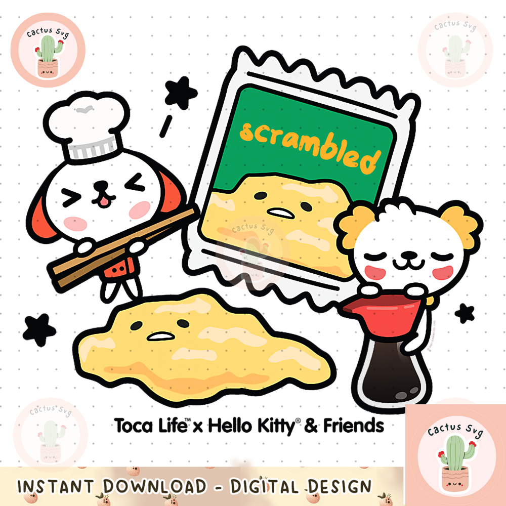 Toca Life x Hello Kitty _ Friends SCRAMBLED EGGS png, digital download, instant.png