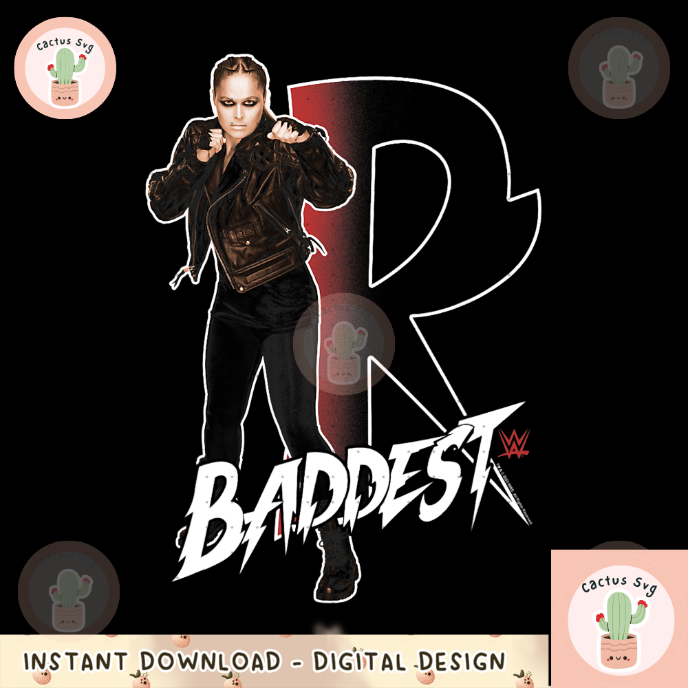 WWE Baddest Ronda Rousey Full Body Photo Real Portrait png, digital download, instant.png