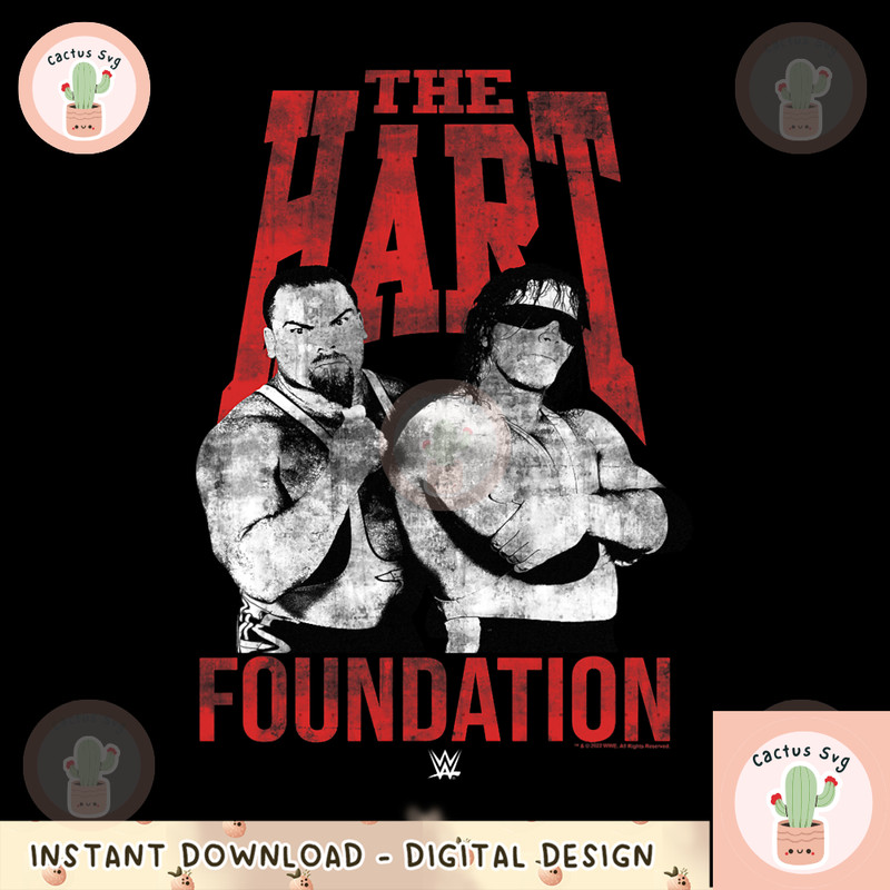 WWE Bret and Anvil The Hart Foundation png, digital download, instant.png