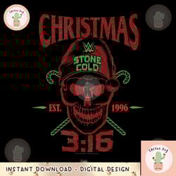 wwe christmas stone cold steve austin skull png, digital download, instant