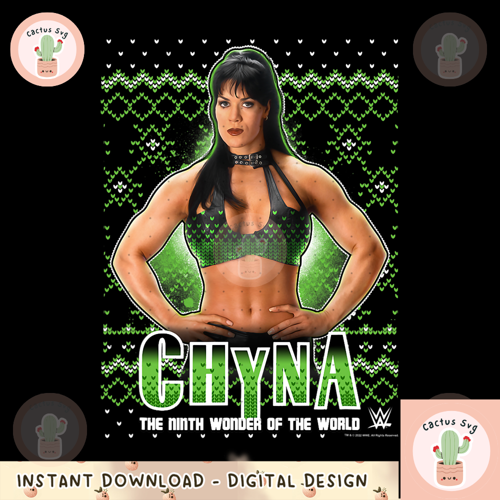 WWE Christmas Ugly Sweater Chyna Ninth Wonder png, digital download, instant.png