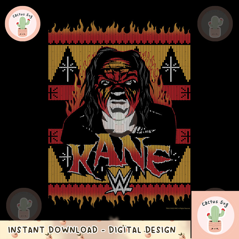 WWE Christmas Ugly Sweater Kane png, digital download, instant.png