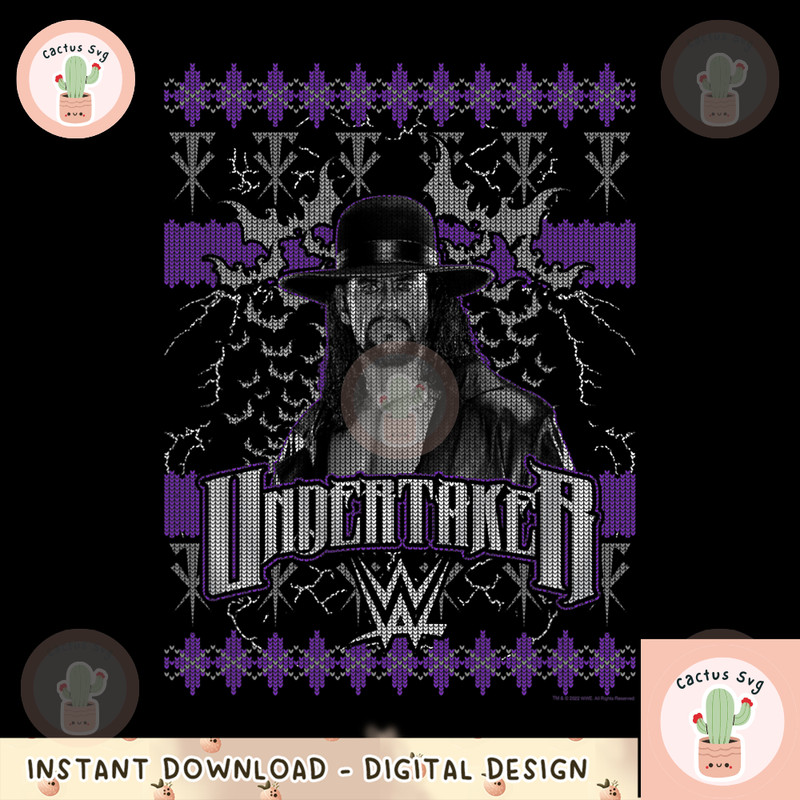 WWE Christmas Ugly Sweater Undertaker png, digital download, instant.png
