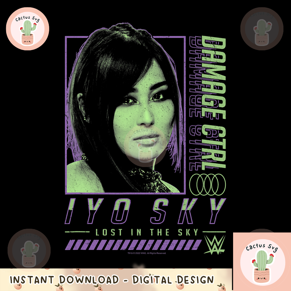 WWE Damage Ctrl IYO SKY Lost In The Sky Distressed Portrait png, digital download, instant.png