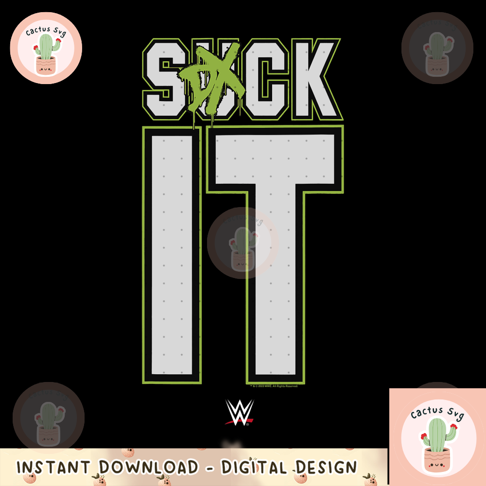 WWE DX Suck It Catch Phrase png, digital download, instant.png