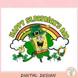 happy st patricks day rainbow spongebob ,trending, mothers day svg, fathers day svg, bluey svg, mom svg, dady svg.jpg