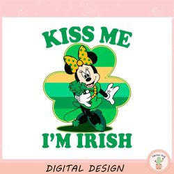 minnie mouse kiss me im irish ,trending, mothers day svg, fathers day svg, bluey svg, mom svg, dady svg.jpg