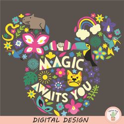 encanto magic awaits you mouse ears svg encanto clipart images instant digital download sublimation file png dxf eps jpg