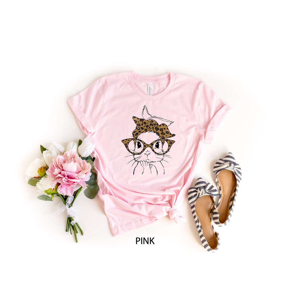 Bunny with Leopard Glasses Shirt, Easter Shirt, Easter Shirts for Women, Easter Bunny Graphic Tee,Ladies Easter Bunny Shirt, Cute Bunny Tee.jpg