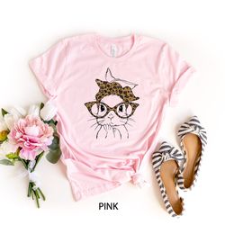 bunny with leopard glasses shirt, easter shirt, easter shirts for women, easter bunny graphic tee,ladies easter bunny sh